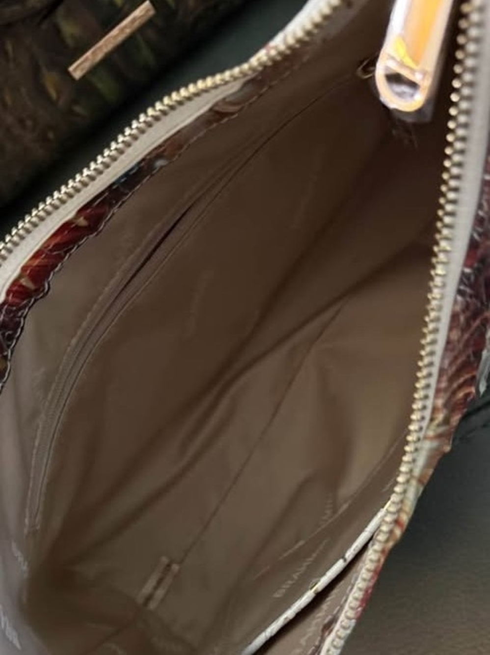 Brahmin White Multicolor Shell-Print Shoulder Bag - Picture 3 of 3
